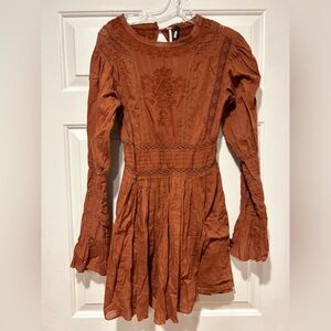 *sold* Free People Terracotta Lace Detail Dress